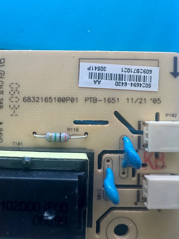 Dell 1707FPt Monitor Power Supply Board 6832165100P01 PTB-1651 - Image 3 of 4