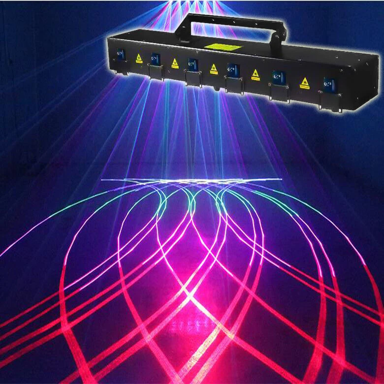 6 heads 6W RGB laser light big animation stage light for Disco