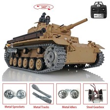 Henglong 1/16 7.0 RTR RC Upgraded German Panzer III H Tank 3849 Metal Tracks