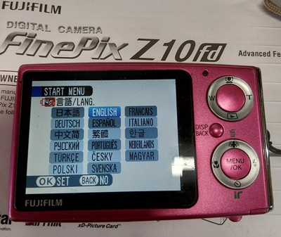FUJIFILM Z10 デジカメ　充電器　ピンク Fujifilm FinePix Z10fd-PINK-RETRO Y2K Dig Camera-Charger - Battery