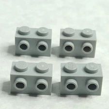 LEGO Part 11211 Brick 1x2 with Studs on 1 Side Light Bluish Gray x4