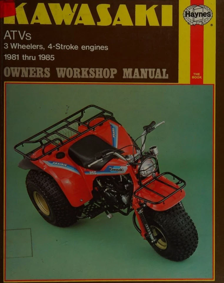Manual de taller de reparación de servicio Kawasaki KLT200 KLT200 A USB 1981-1983 Foto 2 de 4