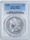 2025 $1 Morgan Silver Dollar MS70 PCGS 58715235