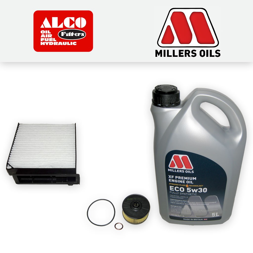 SERVICE KIT for DACIA DUSTER 1.2 TCE 125 OIL CABIN FILTERS +OIL (2013-2018)