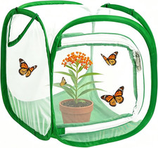 Butterfly House Habitat Insect Cage Clear See through Pop-Up Green
