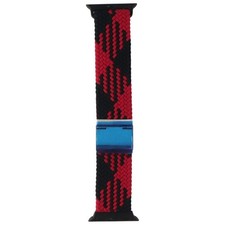 Braided Nylon Band for Apple Watch 38/40/41mm Cases - Black/Red