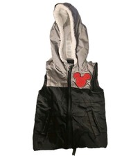 Mickey Vest Kids 2T Junior Puff Sherpa Hood Mickey Ears Classic Disney RN16435