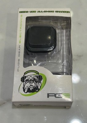 PGE PUGS GEAR Electronics All In One Charger For Micro USB phones Black