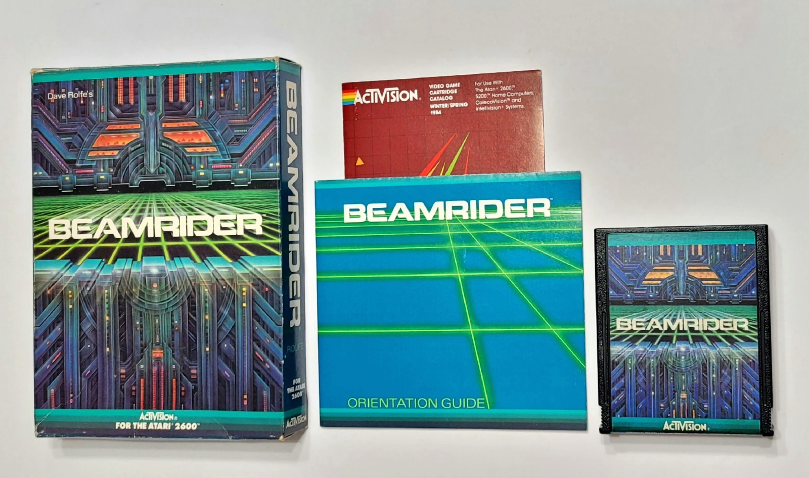 BEAMRIDER Atari 2600 Box, Game and Manual 