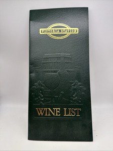 Victoria station restaurant Wine List Menu from train Theme Restaurant now Close