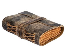 Vintage Journal - Leather Bound Journal - 7 inches X 5 inches Cappuccino Brown