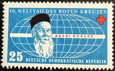 1963 DDR 25pf Henri Dunant Red Cross Day Stamp MNH – East Germany