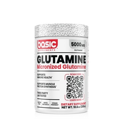 Basic Supplements Glutamine Muscle Protein Synthesis Immune Health 300g NEW
