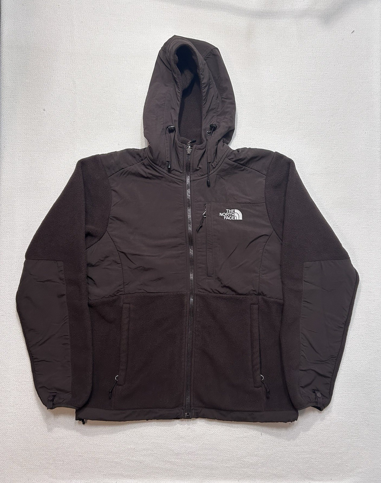 Women's The North Face Denali Hooded Fleece Jacket Brown Size Medium