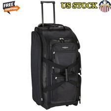 30 In Rolling Duffel Bag Multi Pocket Travel Organizer Telescopic Handle New