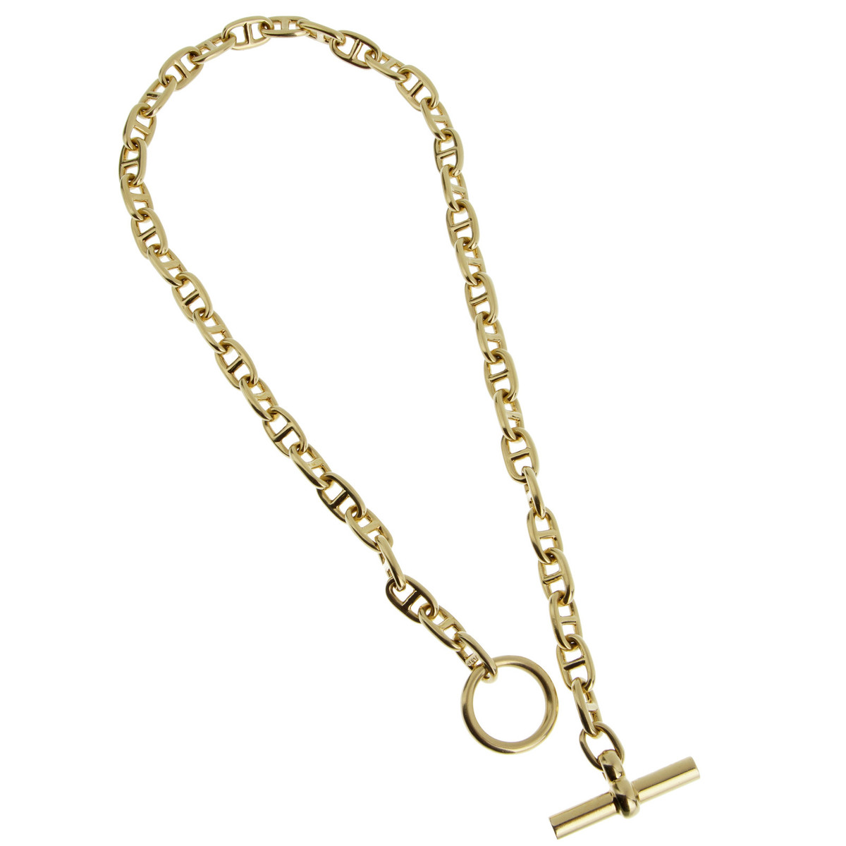 Hermes Chaine d'Ancre 1960s 18k Yellow Gold Toggle Necklace Hermes Chaine d'Ancre 1960s 18k Yellow Gold Toggle Necklace