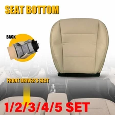 For Subaru Outback 2015-2019 Perforated Leather Bottom Car Seat Cover Tan 1-5SET