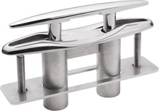 Boat Cleat 8" Pull Up Deck Cleat Flush Mount 316 Stainless Steel Cleat Marine