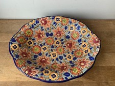 ancienne corbeille en émaux de Longwy, décoré à la main, France