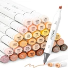 Ohuhu 36 Unique Skin-Tone Colors Markers+1 Alcohol Marker Blender, Chisel & Fine