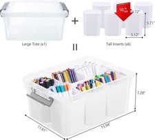 17-Quart Plastic Storage Bin Clear Storage Box with Lid Stackable