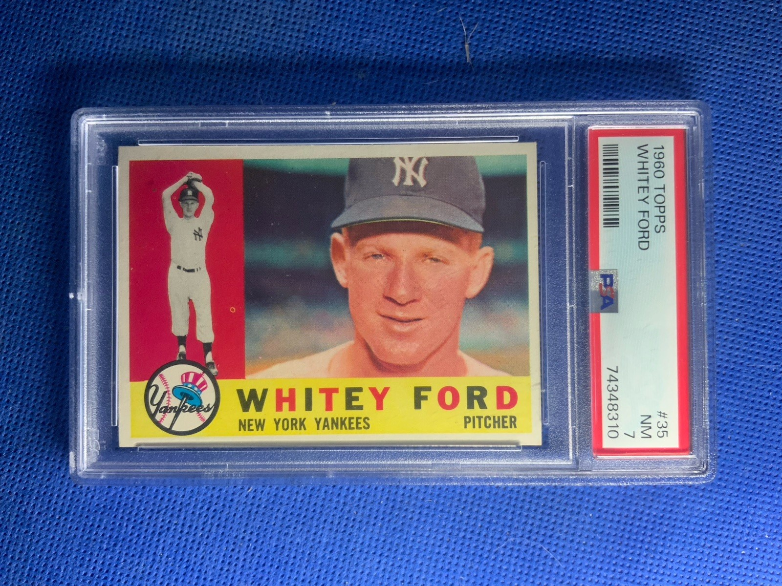 1960 Topps #35 Whitey Ford, HOF, Yankees, PSA 7