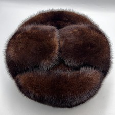 1990 Vintage Soviet USSR Mink Fur Ushanka Men  s Winter Hat Headwear Ukraine