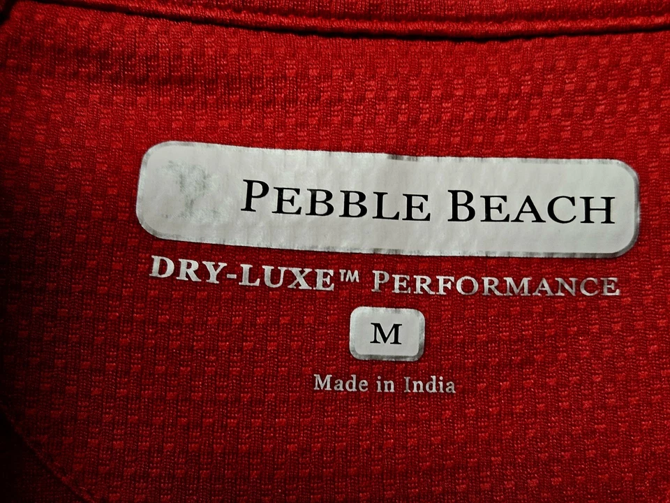 A3-C67-054 Guijarro Playa Rojo Manga Larga Malla Cuarto Cremallera Talla Mediana. Foto 4 de 4