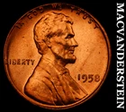 1958 Lincoln Wheat Cent- Red Choice Gem Brilliant Uncirculated Luster #i5541