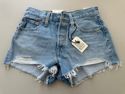 501  LEVI'S  ORIGINAL SHORTS, Luxor Heat Blau, Gr. 26, neu