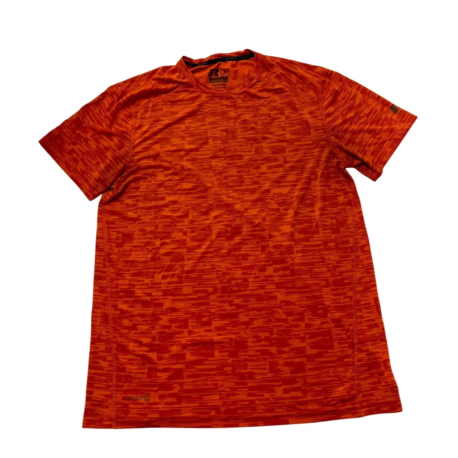 Russell Athletic Men'sWomen Dri Power 360 Orange Graphic T Shirt Size Medium