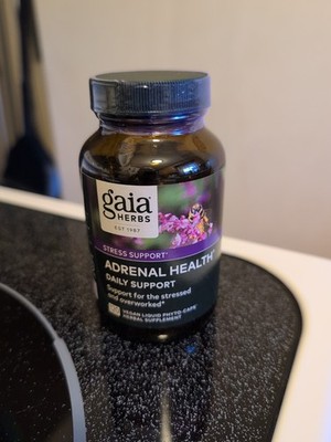 Gaia Herbs Adrenal Health Daily Support 120 Capsules exp 06/27
