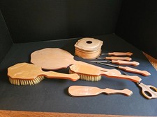 10 Piece Vintage Art Deco Celluloid Vanity Dresser Set