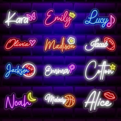 Any Text HERE Any Name Custom Made Customize Personalized LED Neon Light Sign