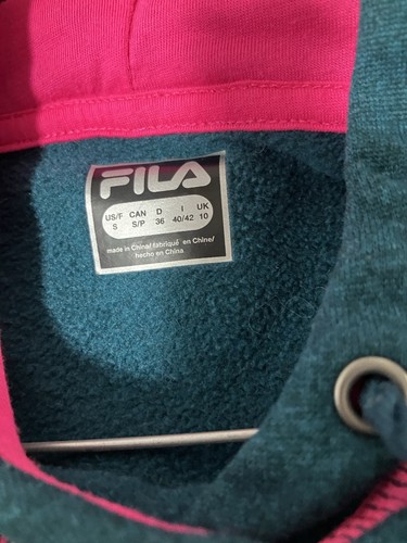 Fila Women's Small Blue and Pink Athletic Hoodie - Stylish Comfort - Picture 4 of 4