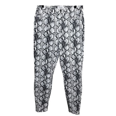 Frame Denim Gray Ali High Rise Python Snake AOP Cigarette Skinny Jeans Womens 29