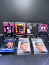 Vintage Lot Of 7 Elvis Presley Cassette Tapes Burning Love Gospel Movie Hits