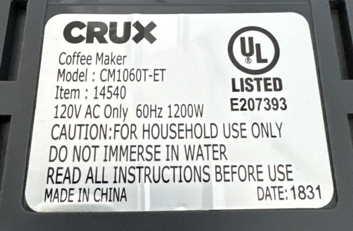 Model:cm1060t-et Item: 14540 Filter