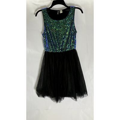h&m sequin tulle dress Light dusky pink/Striped Sequined tulle dress for kids