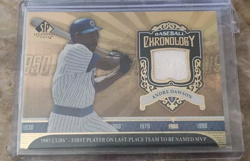 ANDRE DAWSON 2006 SP LEGENDARY CUTS BASEBALL CHRONOLOGY GAME-USED JERSEY