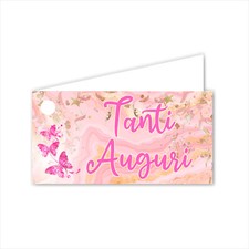 Cartolina D'auguri Rosa Di Buon Compleanno Con Una Corona Illustrazione