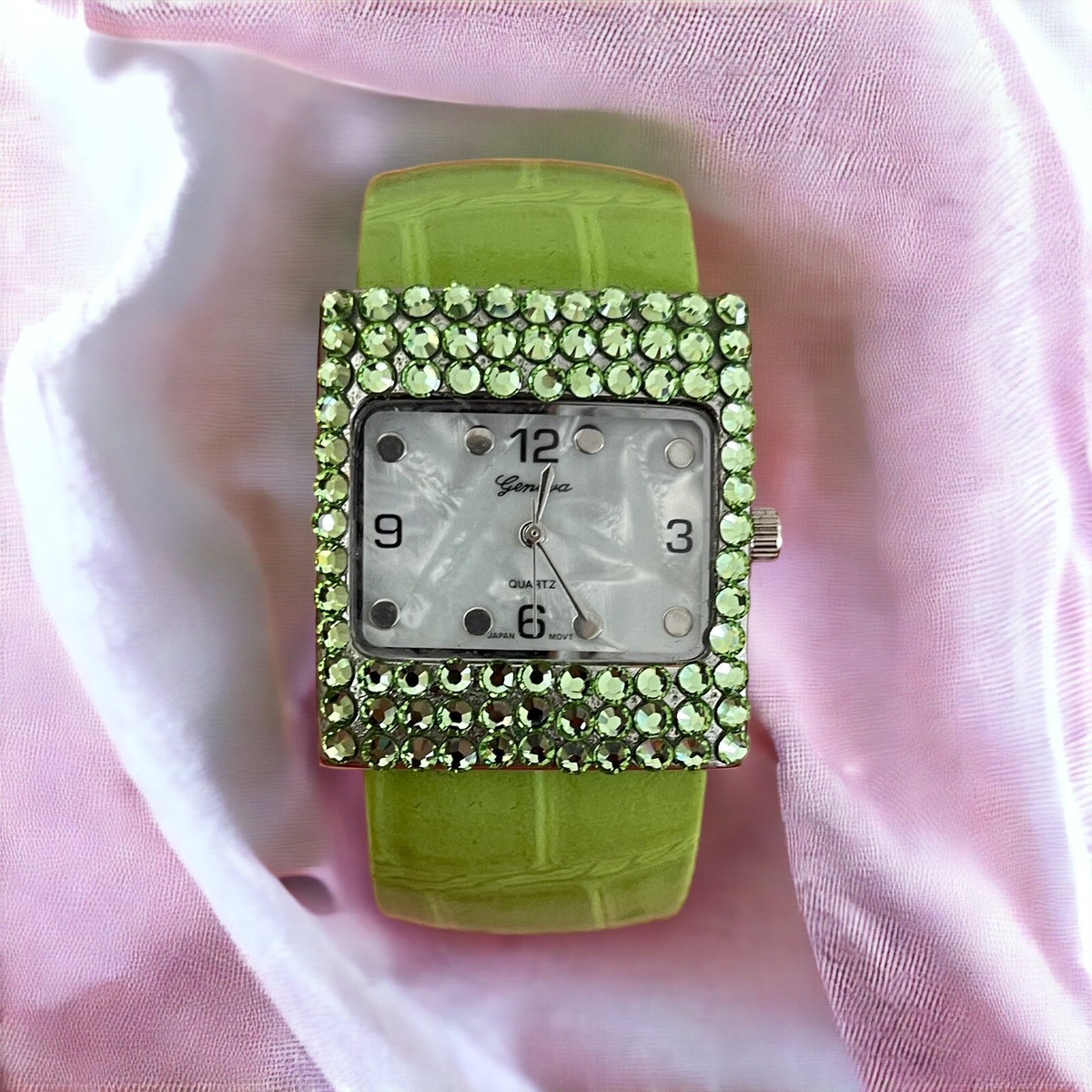 Ladies Geneva Quartz Watch Pearl Band 3PCS/Set Fashion Women Watches Pearl Jewelry Set Casual  main image 4