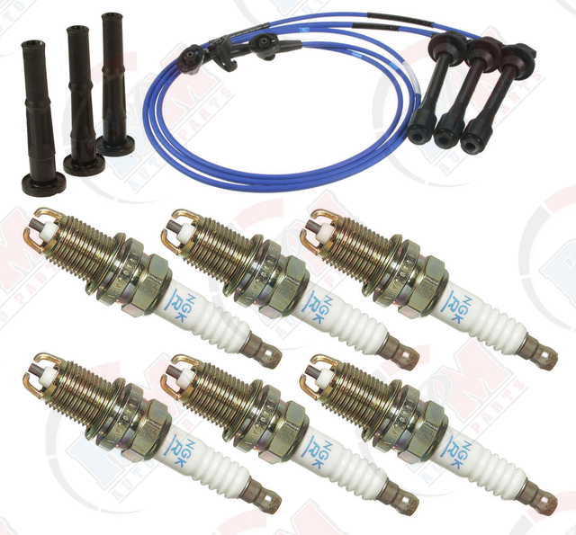 NGK Wire Set + NGK Spark Plugs + RPM Boots for Toyota 3.4L 4Runner