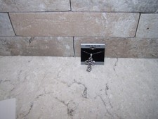 Filigree Cross Necklace with heart - Sterling Silver - Pendant