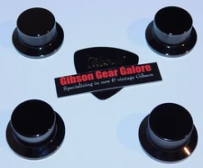 Gibson Les Paul Knobs Top High Performance Black Chrome Guitar Parts Custom HP