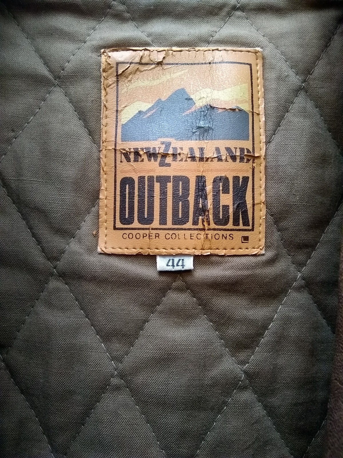 NEW ZEALAND OUTBACK COOPER COLLECTION VINTAGE LEATHER BOMBER ZIP UP
