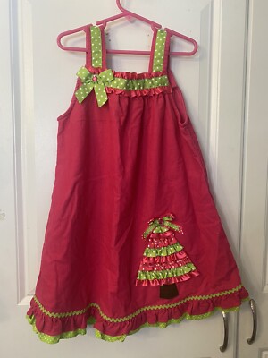 Rare Editions Size Girls Christmas Tree Corduroy Holiday Dress
