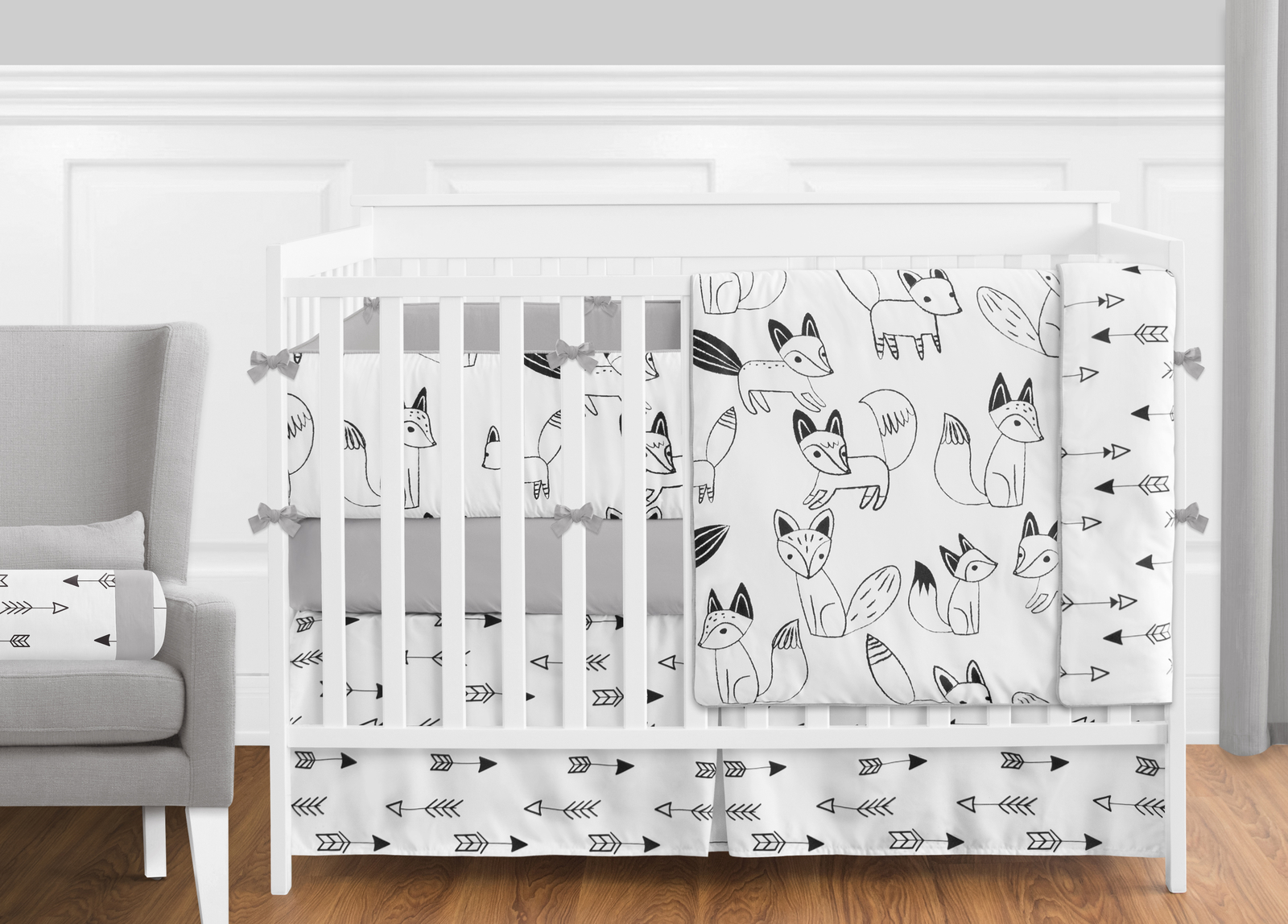 baby girl fox bedding