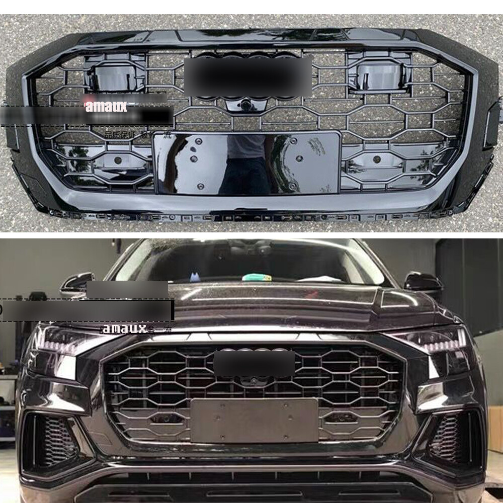 For Audi Q8 Front bumper Grille Upper Mesh Grill RSQ8 Style W