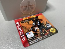 Red Zone Sega Genesis Replacement Label